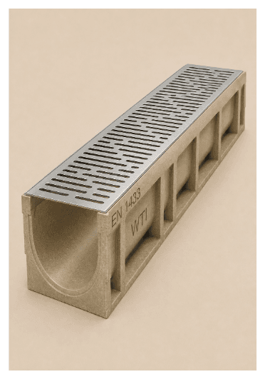 SS Trianglo Slot — Stainless triangulated slot grate